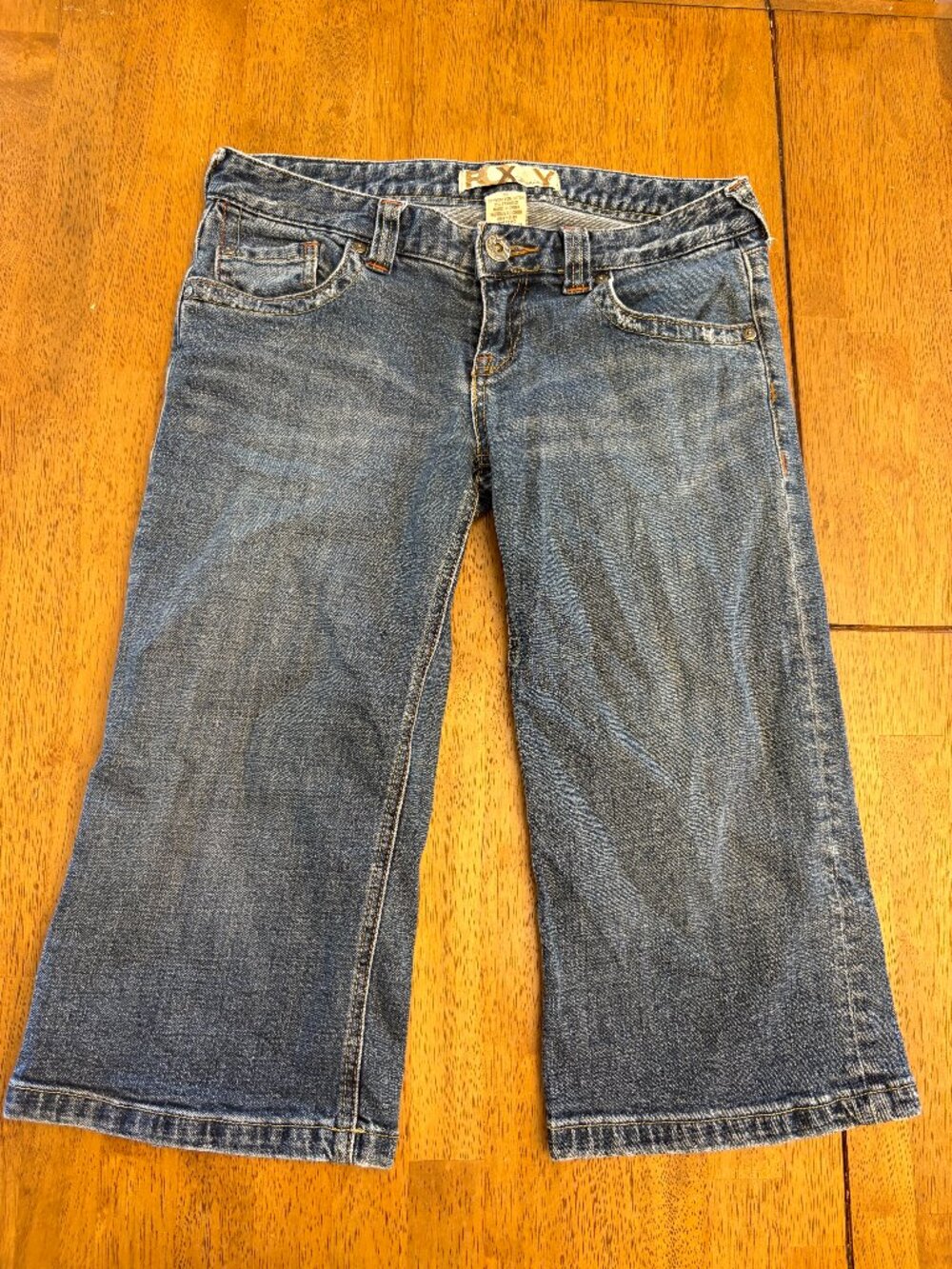Roxy Low Rise Denim Capris Jeans Size 9 Juniors Y2K